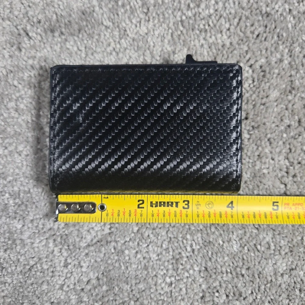 Furid EDC Wallet Black Carbon Fiber Pop Up Card Holder Mens OS